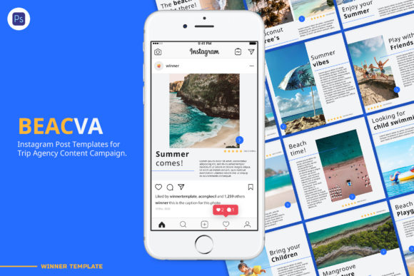 Beacva Instagram Vacation Post Templates: A Smart Choice for Travel Brands