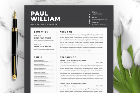 Black Resume Templates with Border: Your Modern Career Blueprint