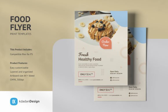 Food Flyer PSD Templates Vol 018: Clean, Modern Design