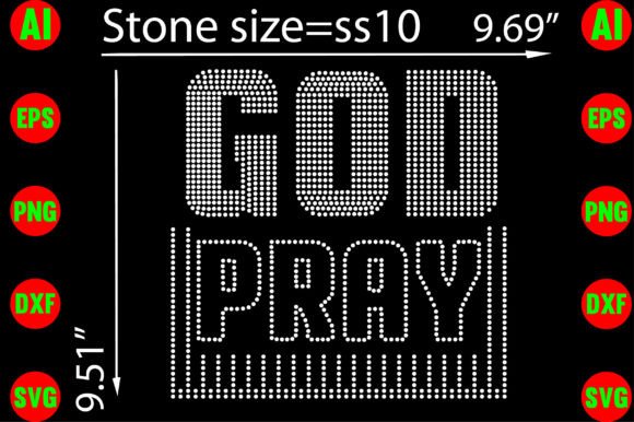 God Pray Rhinestone Templates Design: Faith-Inspired Creativity