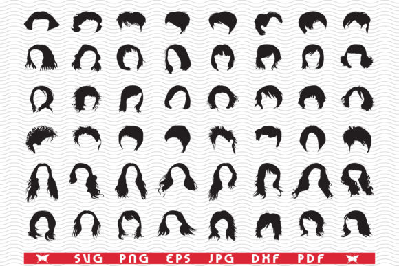 Hairstyles Black Templates: Digital Cut Files for Creative Projects