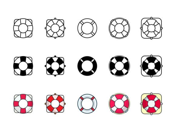 Lifebuoy Icon Vector Design: A Versatile Design Asset
