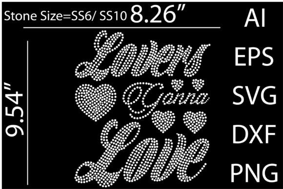 Lovers Ganna Love Rhinestone Templates: Instant Design Sparkle