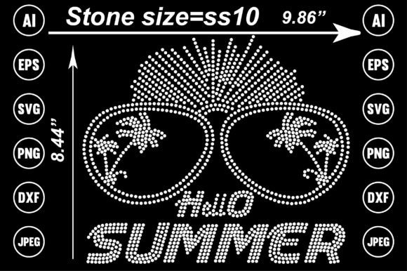 Summer Rhinestone Templates: A Sparkling Design Asset