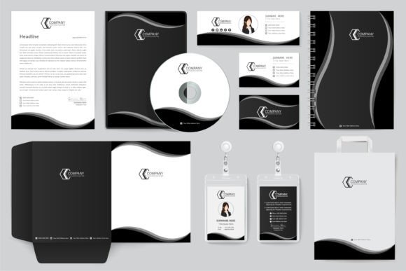 Wave Style Stationery Templates: A Modern Brand Identity Solution